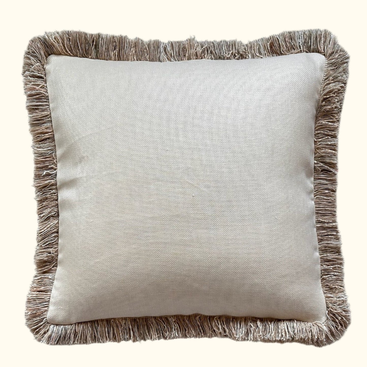 Vintage Linen Floral Pillow - 21" x 21" - England - 109a