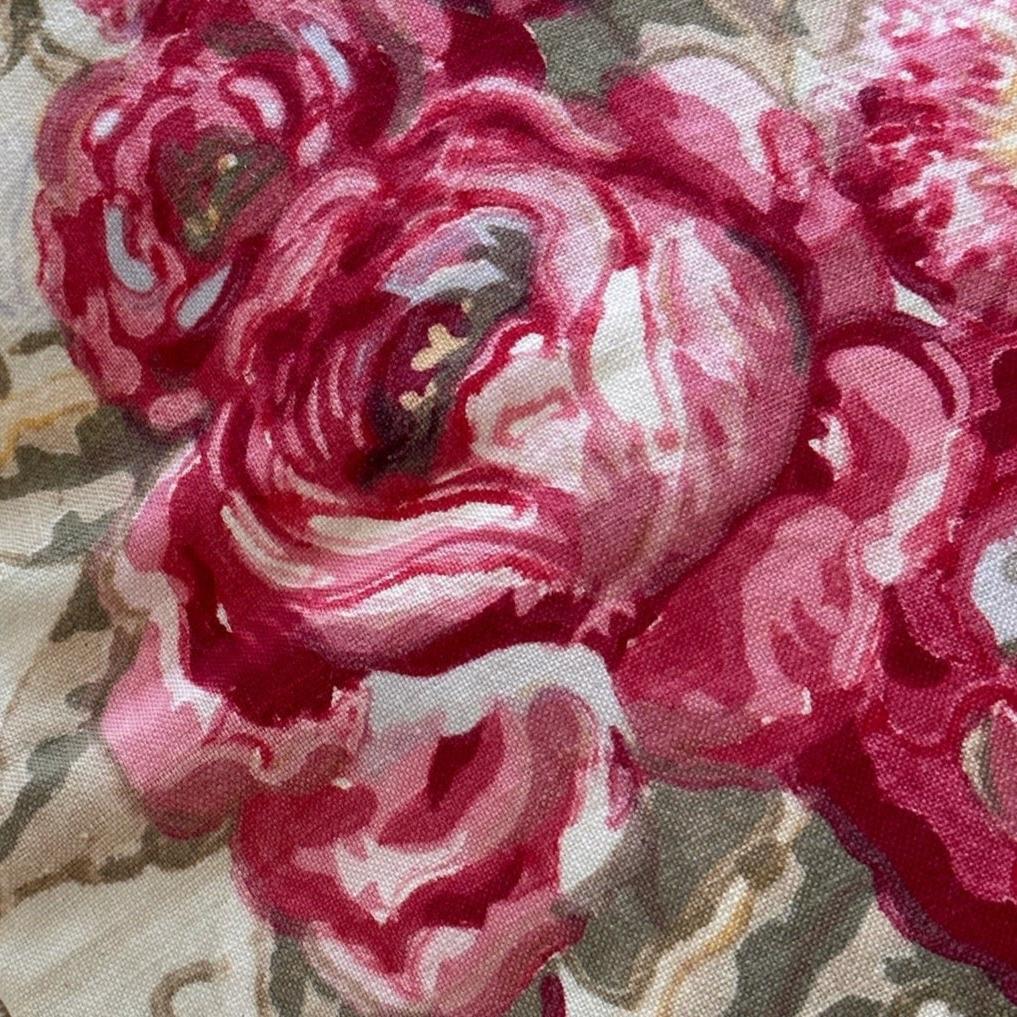 Vintage Floral Print Pillow - 24" x 24" - USA - 111b