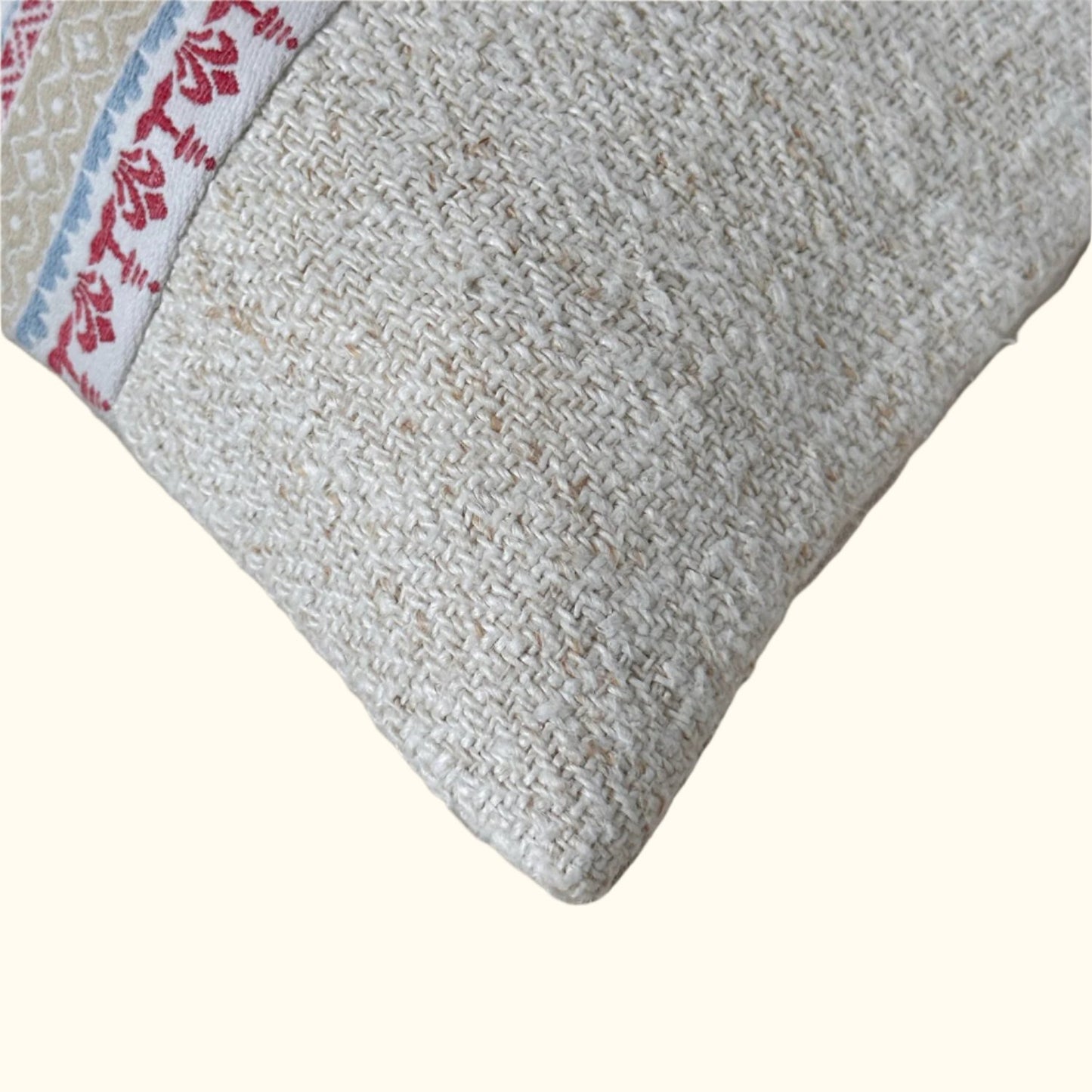 Vintage Jacquard Handtowel Pillow - 11" x 17" - USA - 112a