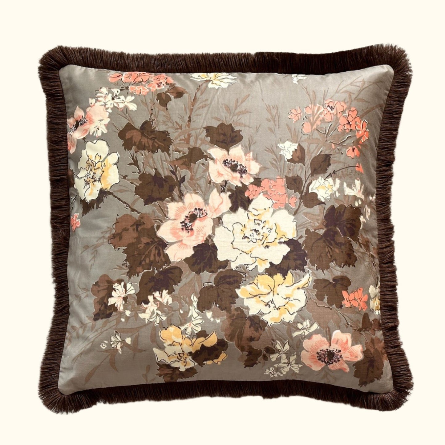 Floral Chintz c.1960's Pillow - 20" x 20" - USA - 116b4