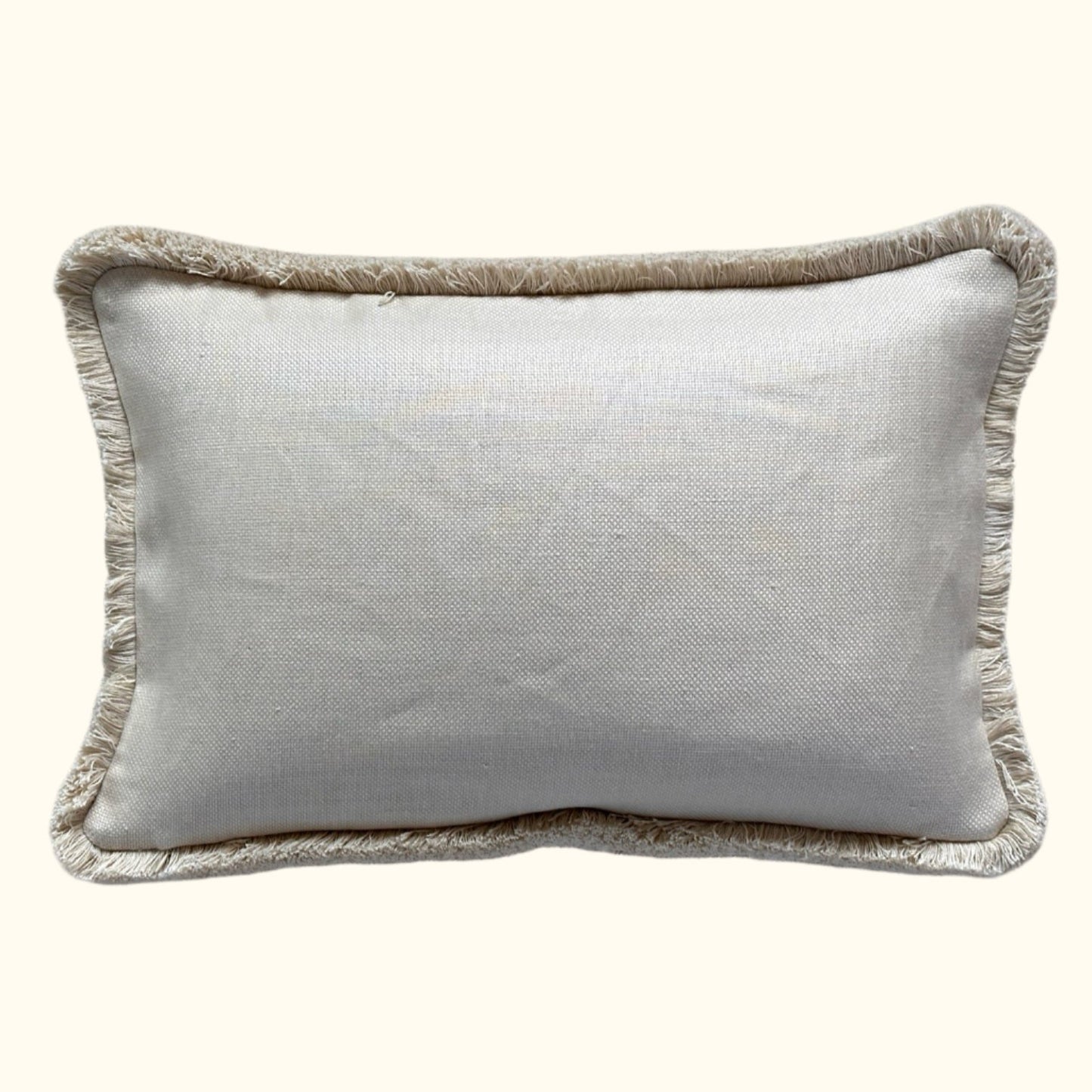 Vintage Handspun Wool Bedcover Pillow - 13" x 20" - USA - 117e