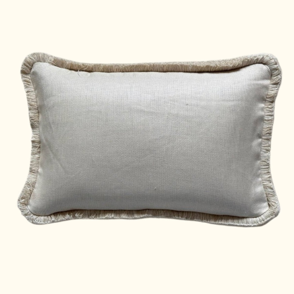 Vintage Handspun Wool Bedcover Pillow - 13" x 20" - USA - 117f
