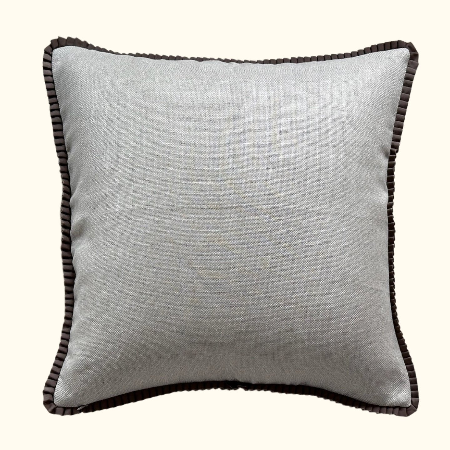 Silk Damask Floral c. 1950's Pillow - 22" x 22" - Europe - 118a