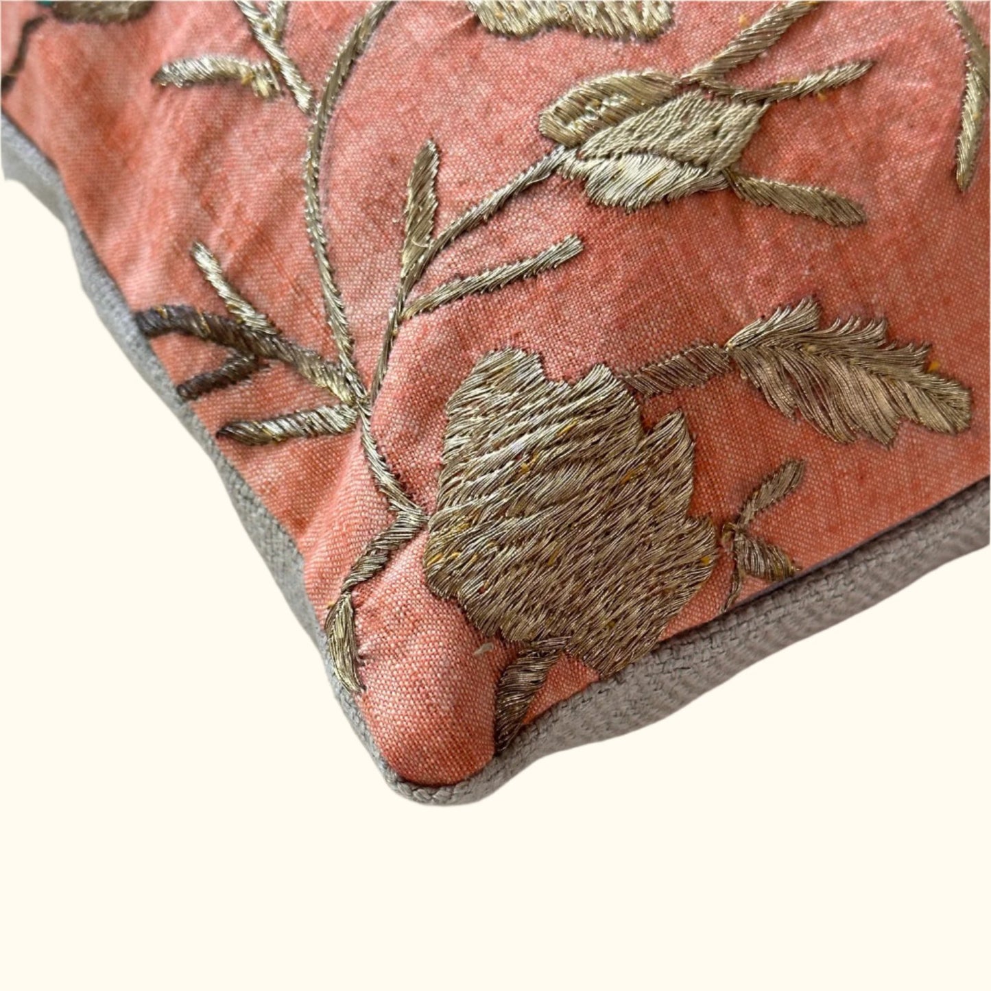 Handtowel w/Metallic Embroidery Pillow - 11" x 17" - Turkey - 121a