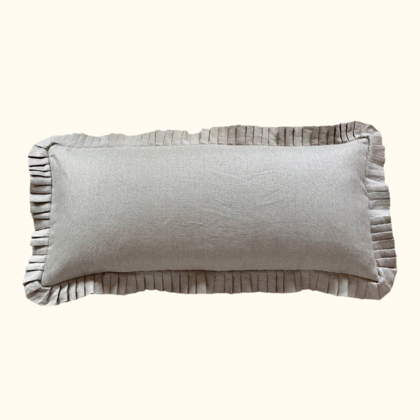 Vintage Damask Tablecloth overdyed Pillow - 16" x 36" - USA - 127a