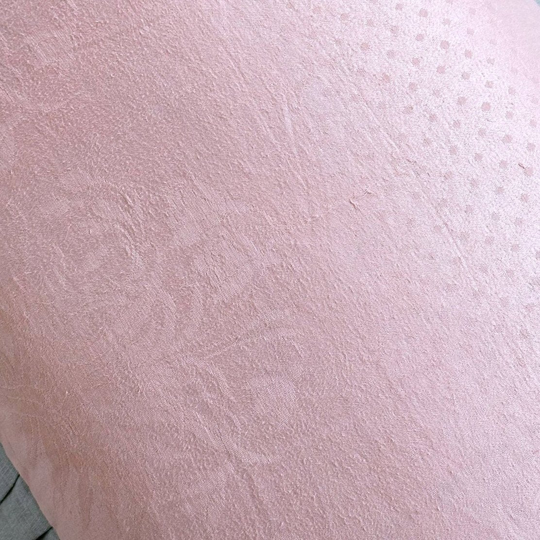 Vintage Damask Tablecloth overdyed Pillow - 16" x 36" - USA - 127a