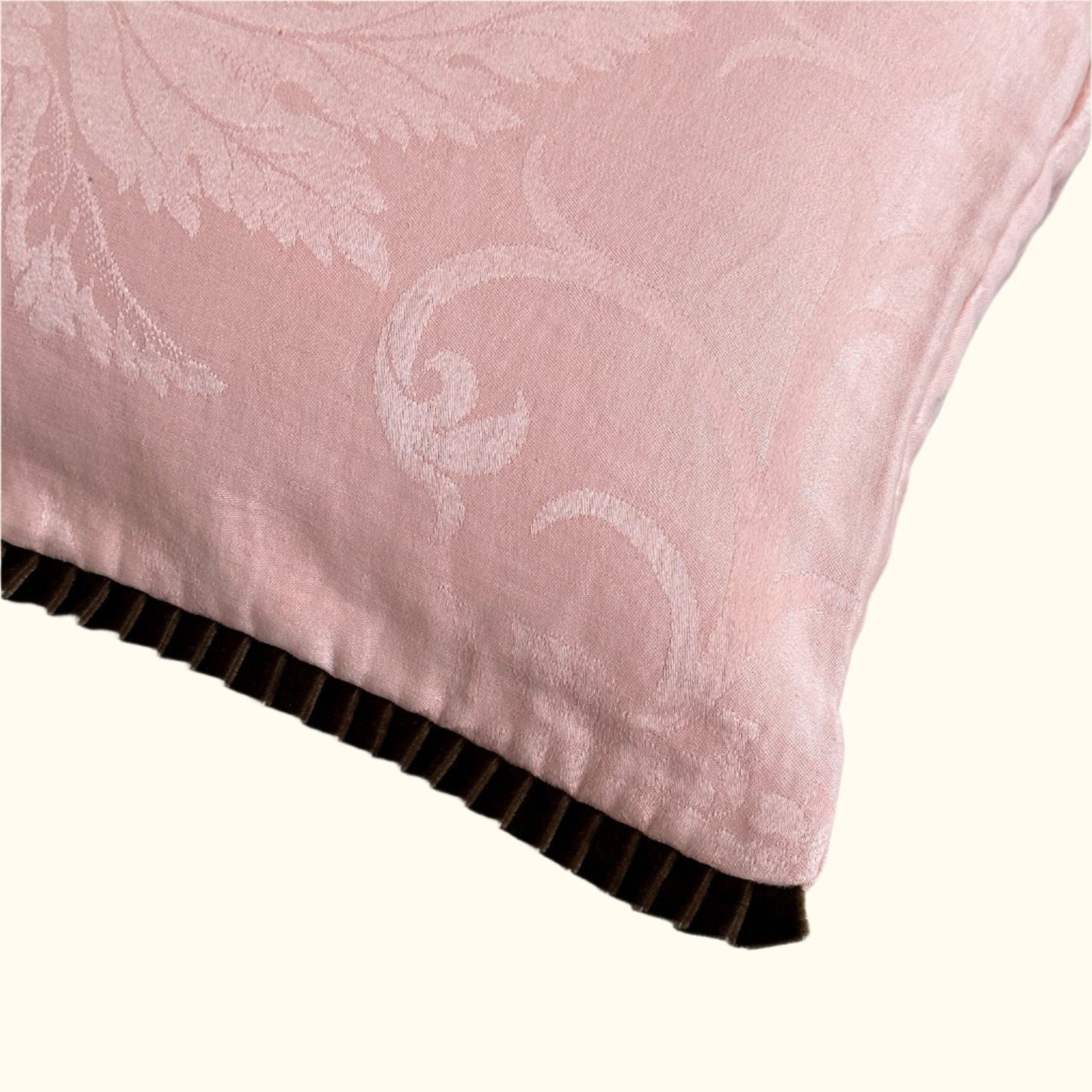 Vintage Damask Tablecloth overdyed Pillow - 16" x 24" - USA - 128b