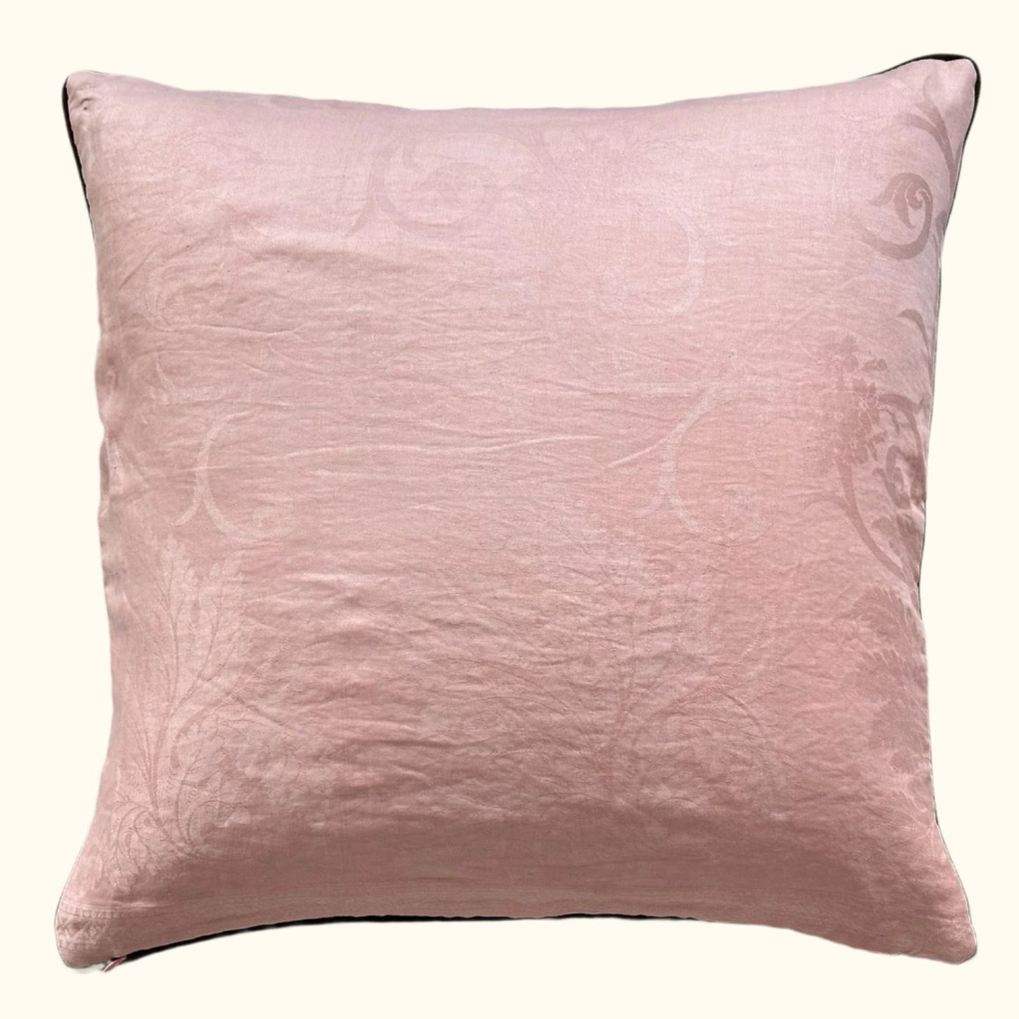 Vintage Damask Tablecloth overdyed Pillow - 24" x 24" - USA - 128c