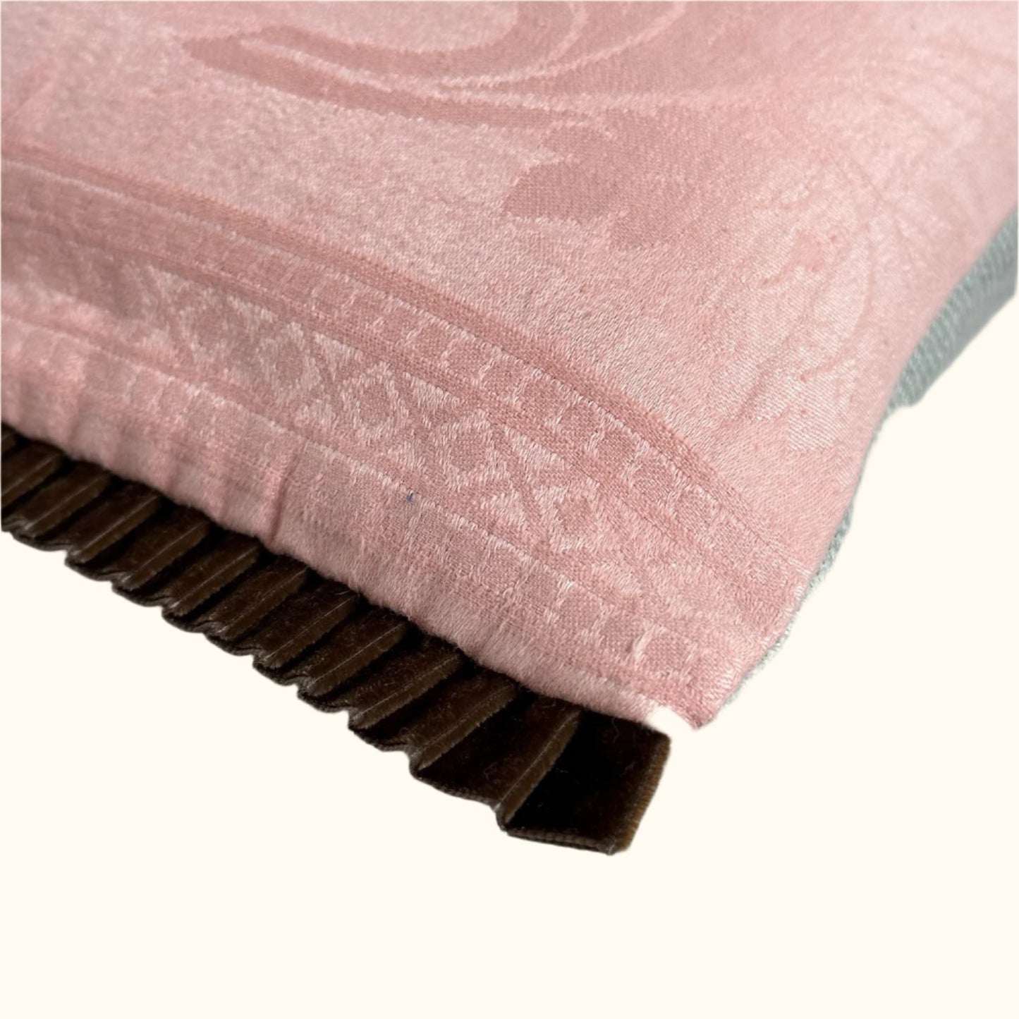 Vintage Damask Tablecloth overdyed Pillow - 13" x 20" - USA - 128e