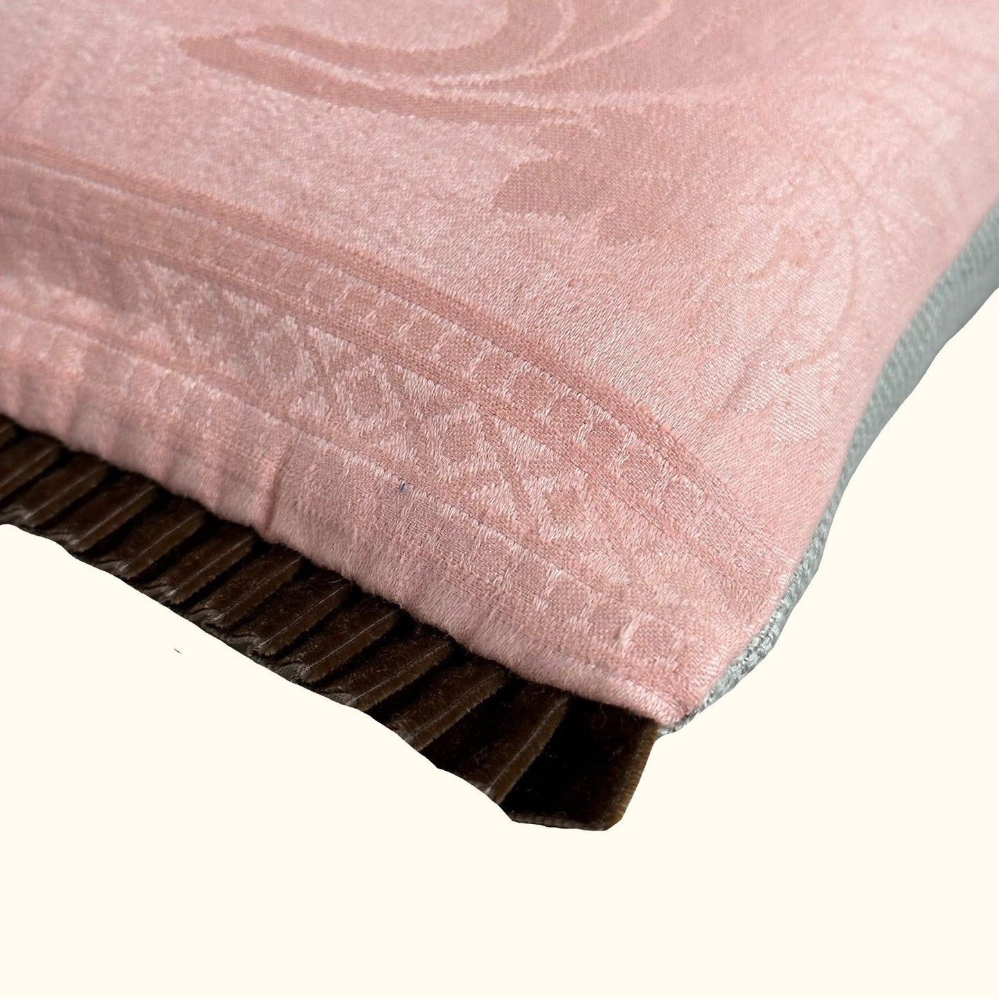 Vintage Damask Tablecloth overdyed Pillow - 13" x 20" - USA - 128f
