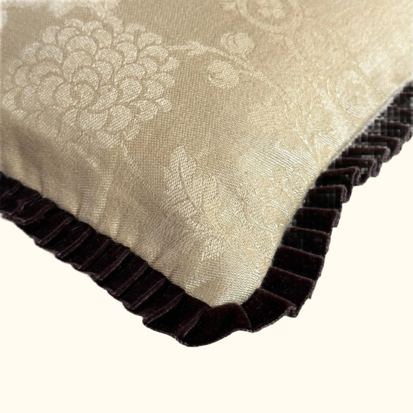 Vintage Damask Tablecloth overdyed Pillow - 13" x 20" - USA - 129c