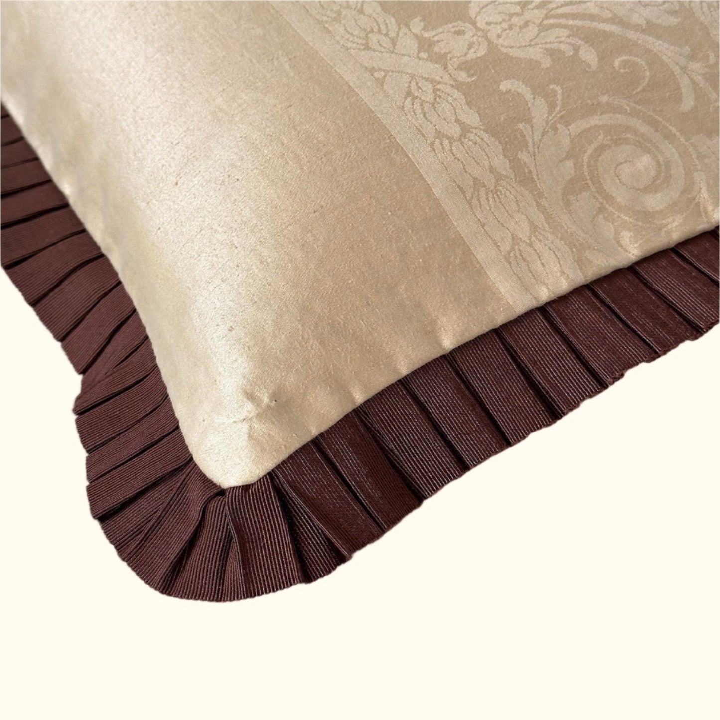 Vintage Damask Tablecloth overdyed Pillow - 13" x 20" - USA - 130e