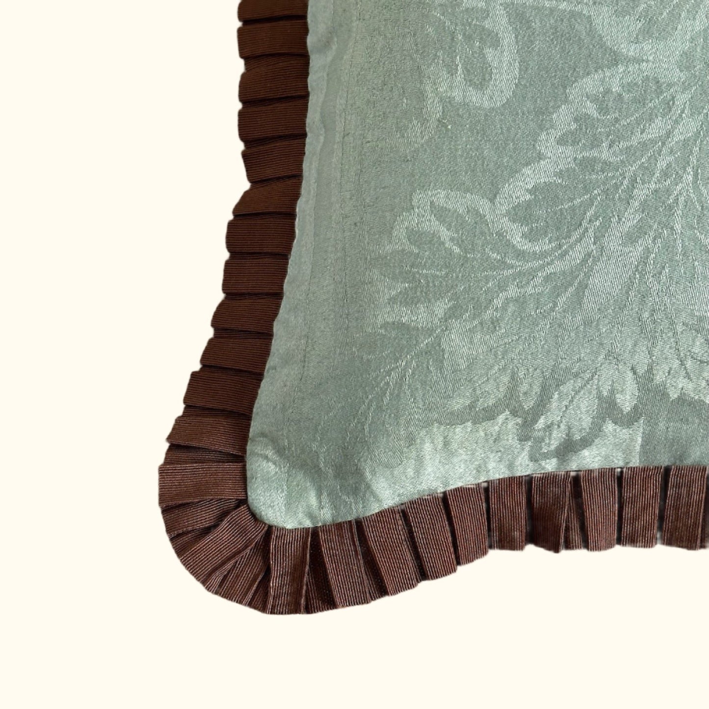 Vintage Damask Tablecloth overdyed Pillow - 16" x 24" - USA - 131c