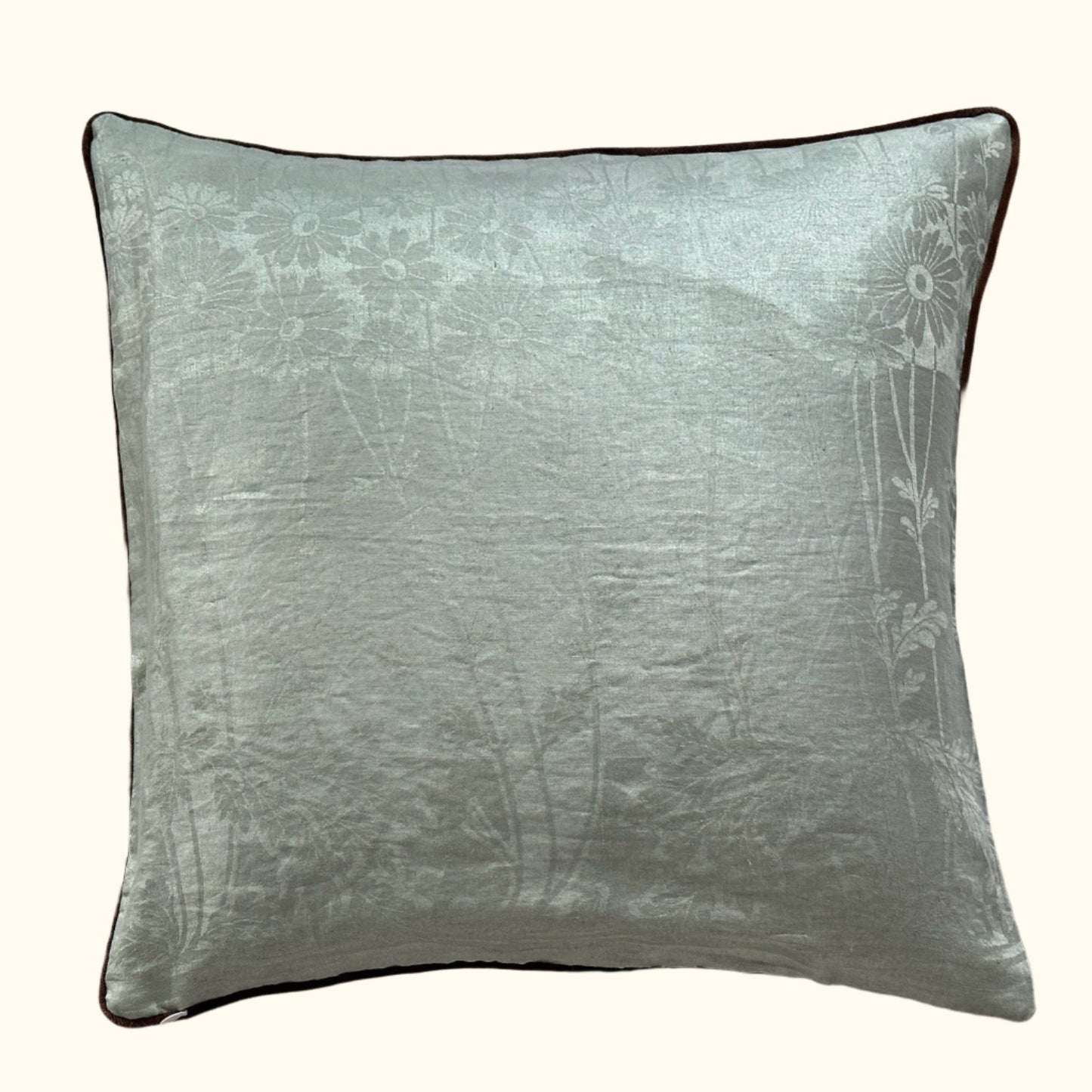 Vintage Damask Tablecloth overdyed Pillow - 22" x 22" - USA - 131d