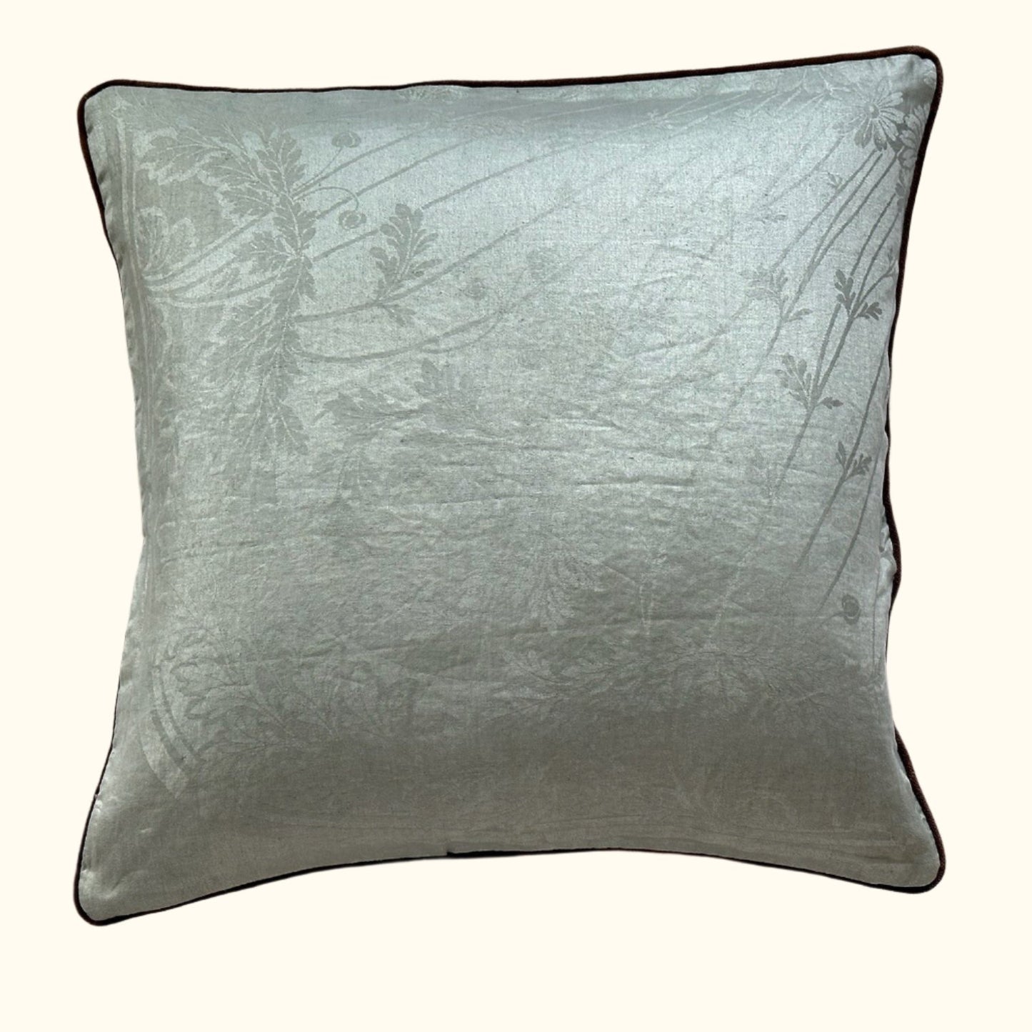 Vintage Damask Tablecloth overdyed Pillow - 22" x 22" - USA - 131d