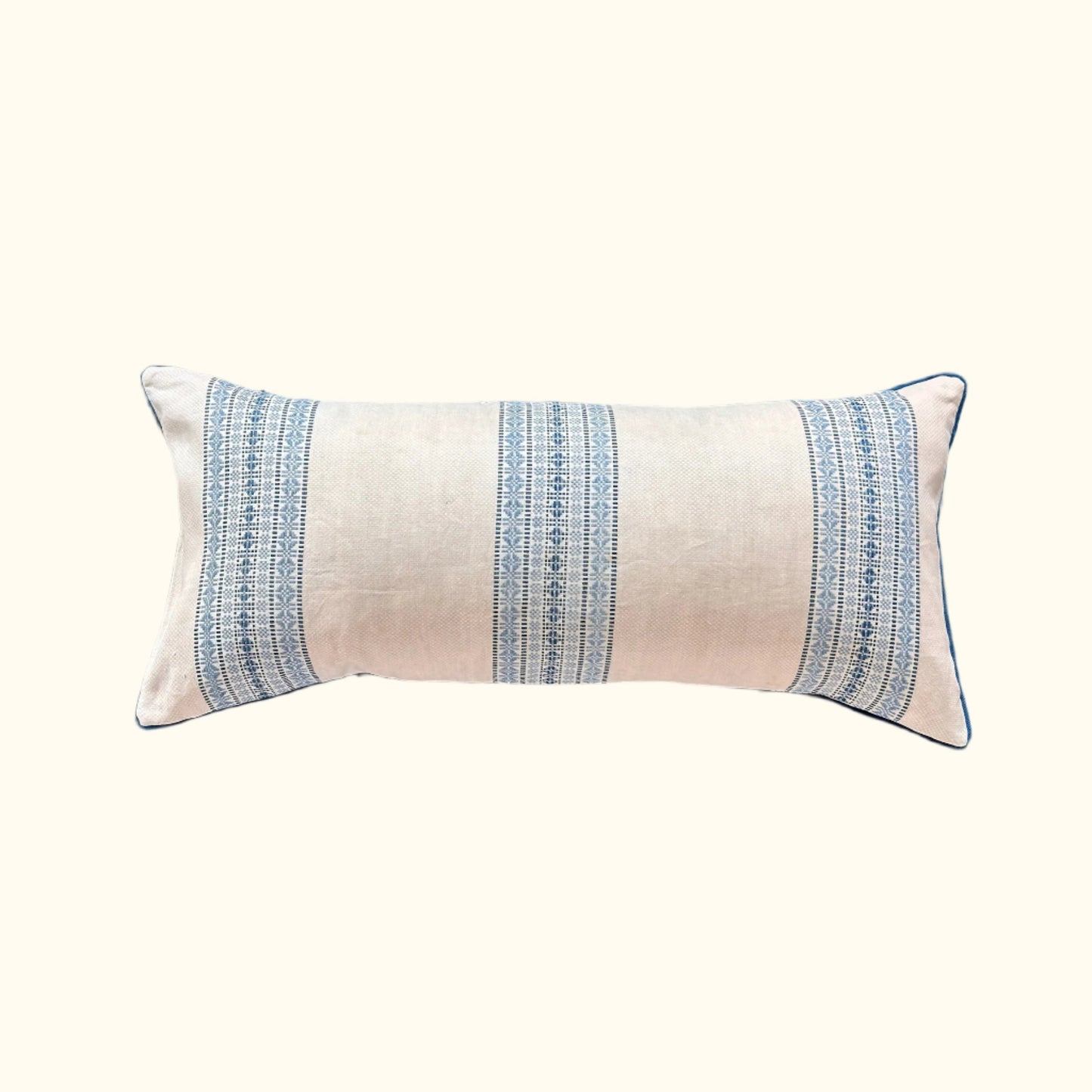 Vintage Cotton Table Cloth Pillow - 16" x 36" - USA - 144c