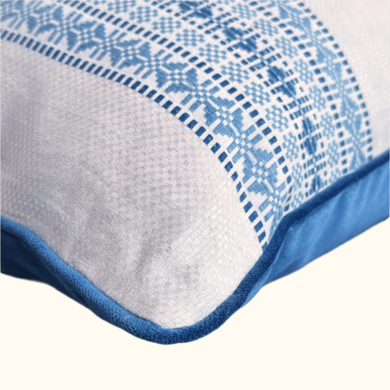 Vintage Cotton Table Cloth Pillow - 16" x 36" - USA - 144d