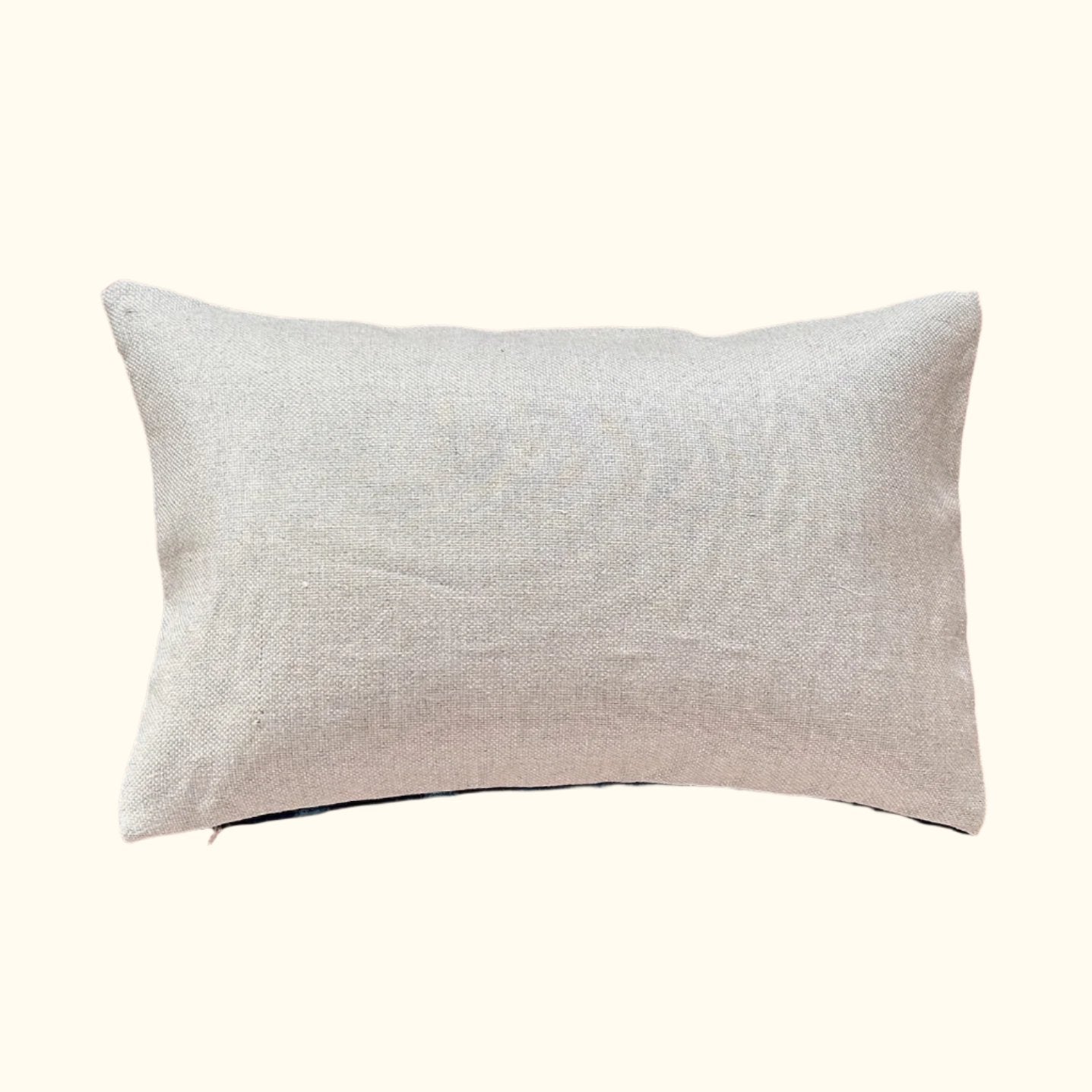 Indigo Woven Stripe Pillow - 13" x 20" - North Africa - 1471d