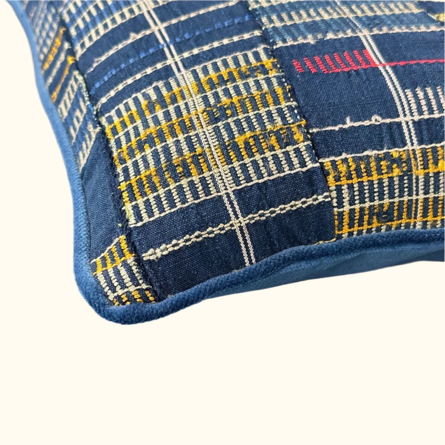 Vintage Kente Cloth Pillow - 11" x 17" - Ghana - 151e