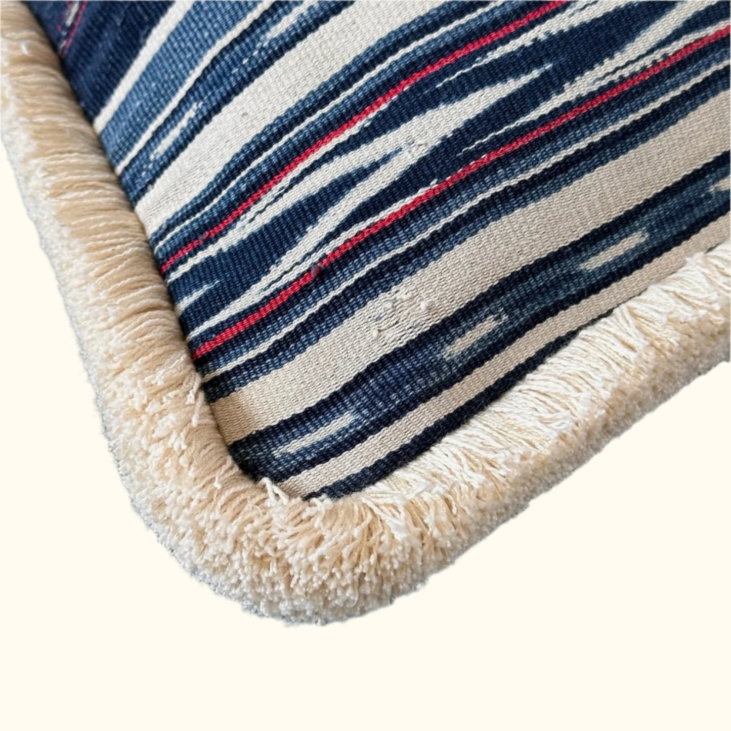 Woven Poncho Pillow - 24" x 24" - Ecuador - 153a