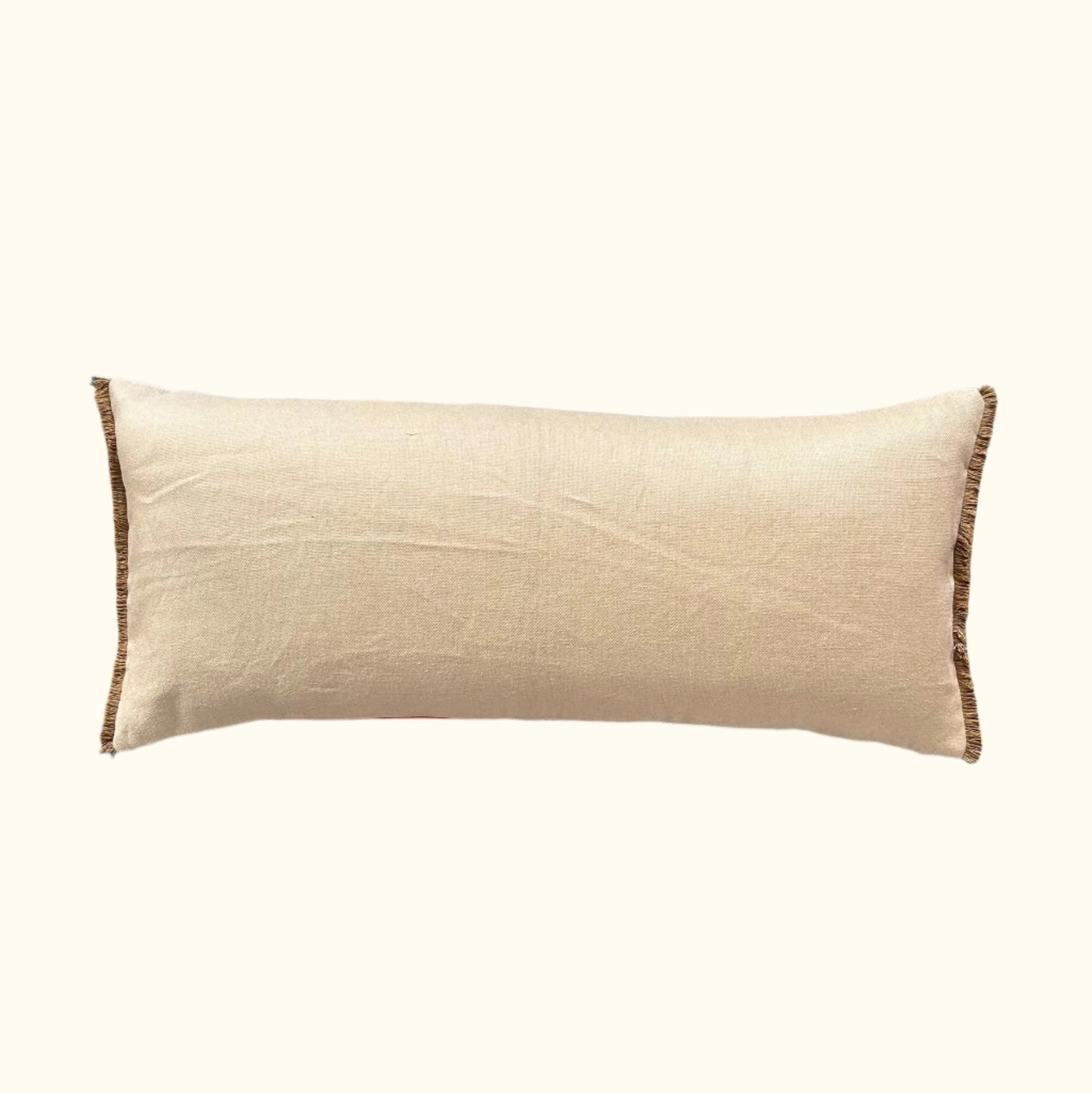 Vintage Block Print Pillow - 16" x 36" - India - 1571b