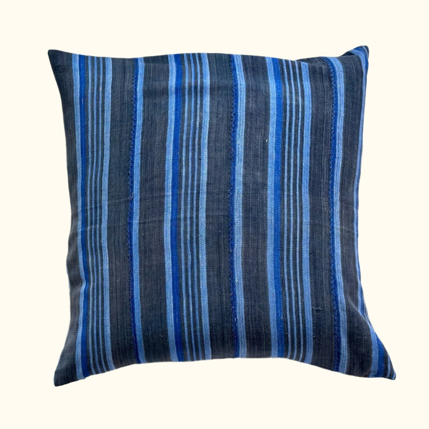 Vintage Woven Stripe Pillow - 22" x 22" - North Africa - 1581a