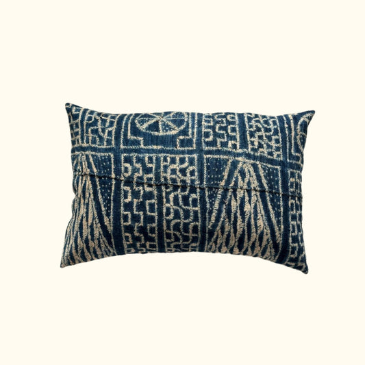 Vintage Bamileke Royal Cloth Pillow - 16" x 24" - Cameroon - 159g
