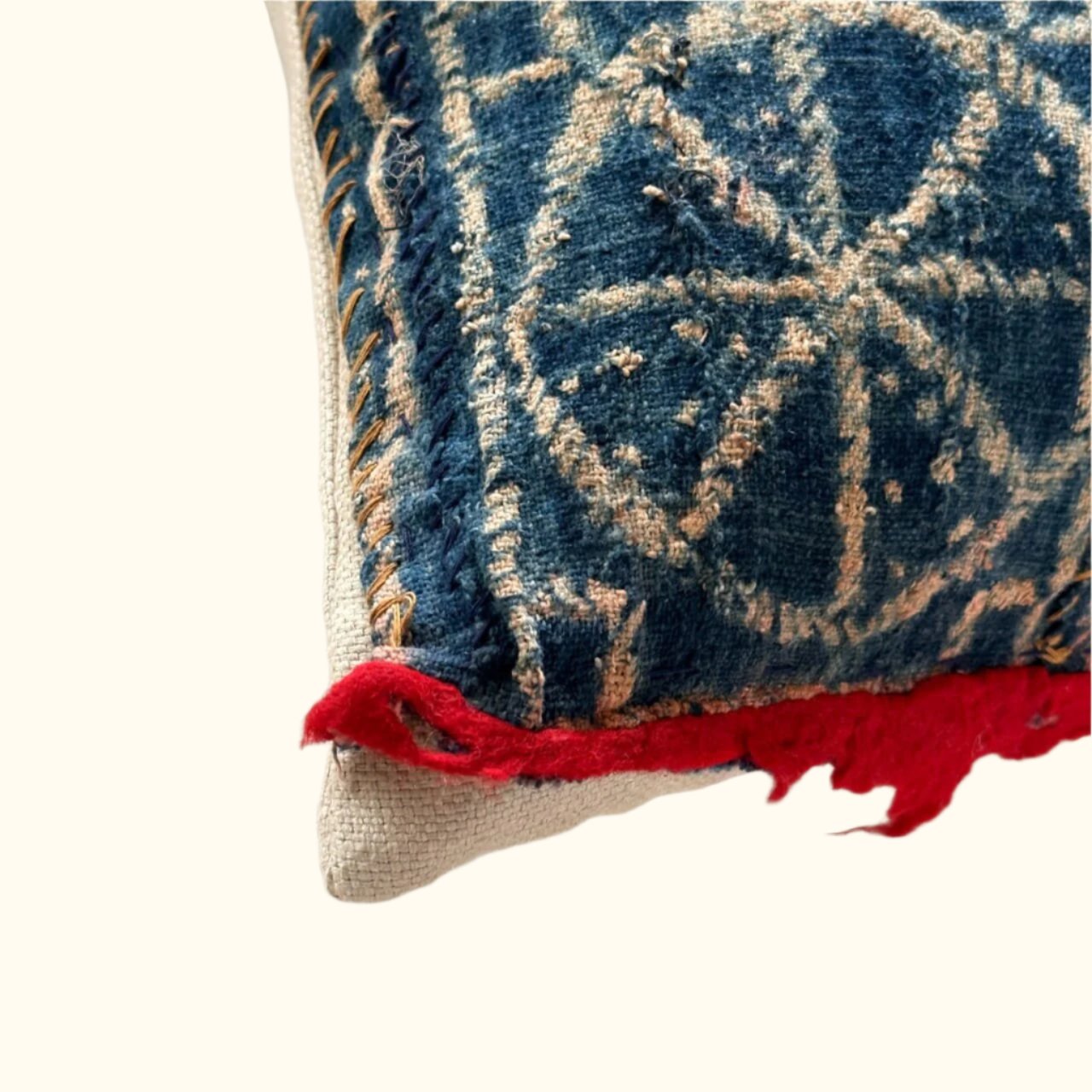 Vintage Bamileke Royal Cloth Pillow - 24" x 24" - Cameroon - 159i