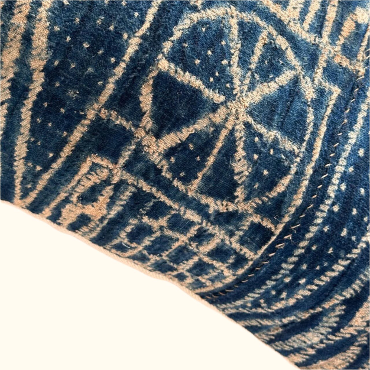 Vintage Bamileke Royal Cloth Pillow - 24" x 24" - Cameroon - 159j