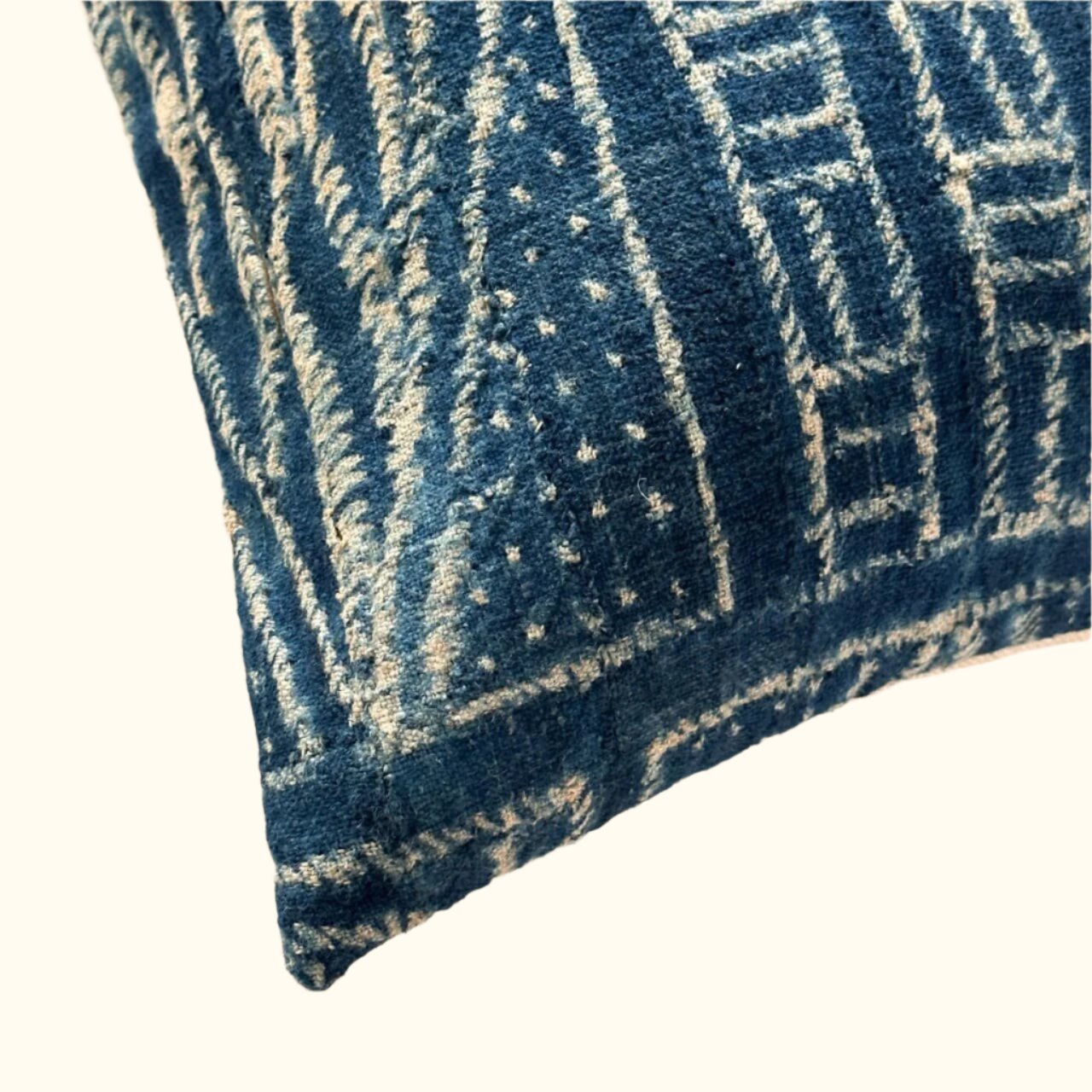 Vintage Bamileke Royal Cloth Pillow - 24" x 24" - Cameroon - 159k