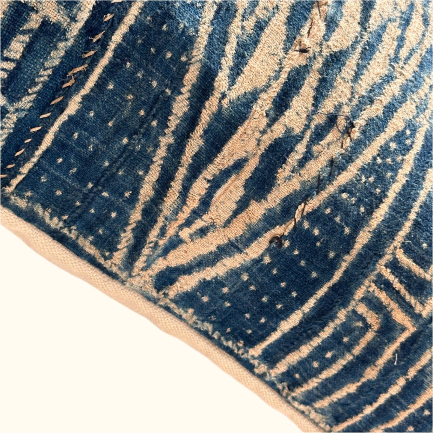 Vintage Bamileke Royal Cloth Pillow - 24" x 24" - Cameroon - 159m