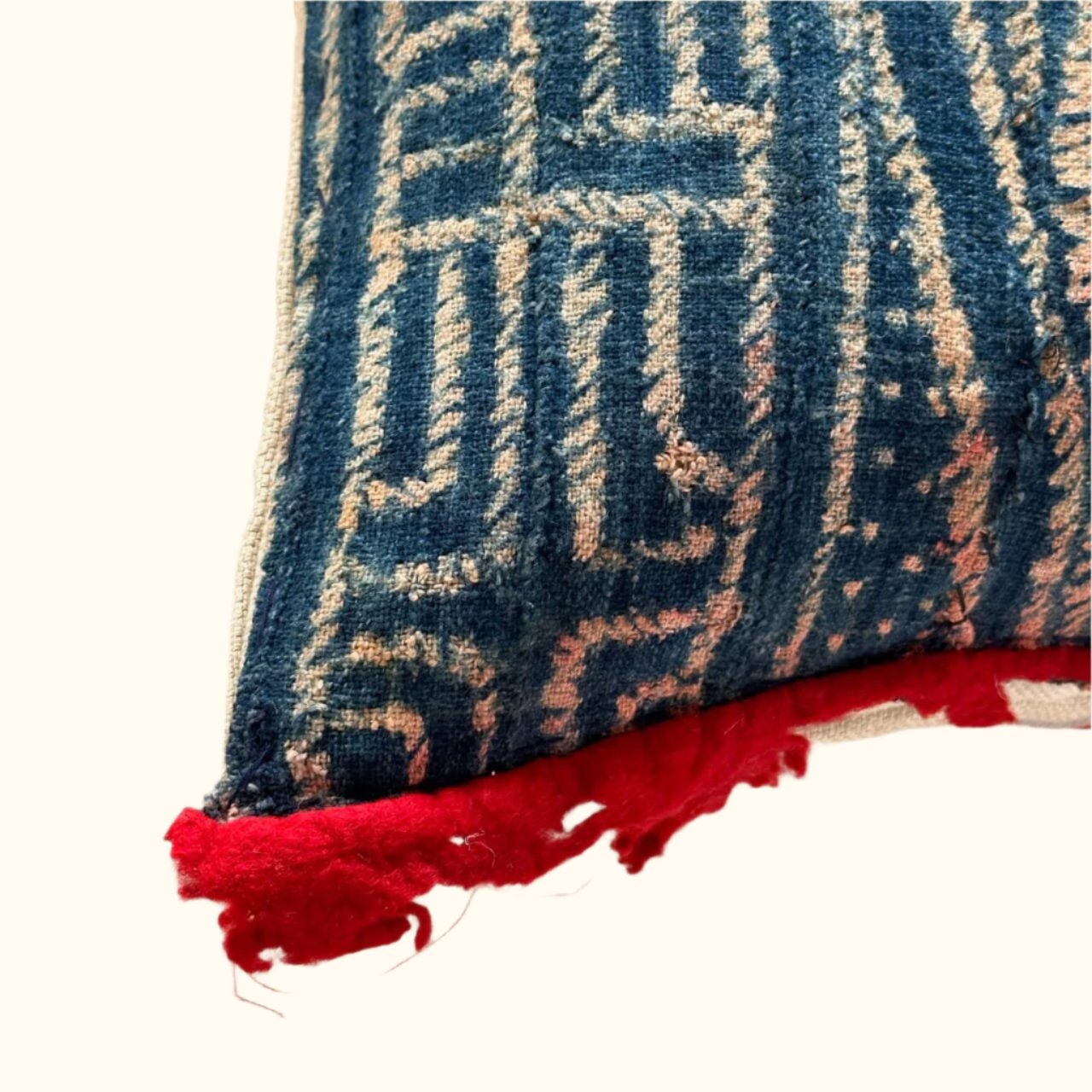 Vintage Bamileke Royal Cloth Pillow - 24" x 24" - Cameroon - 159n