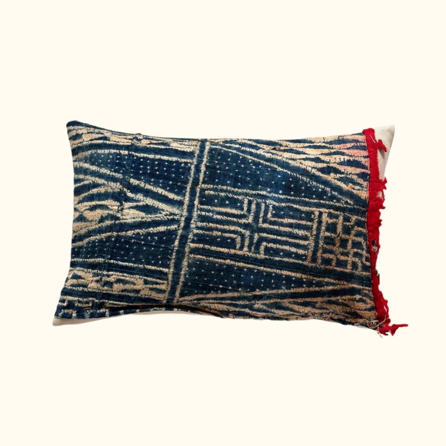 Vintage Bamileke Royal Cloth Pillow - 13" x 20" - Cameroon - 159o