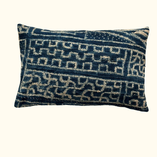 Vintage Bamileke Royal Cloth Pillow - 11" x 17" - Cameroon - 159q