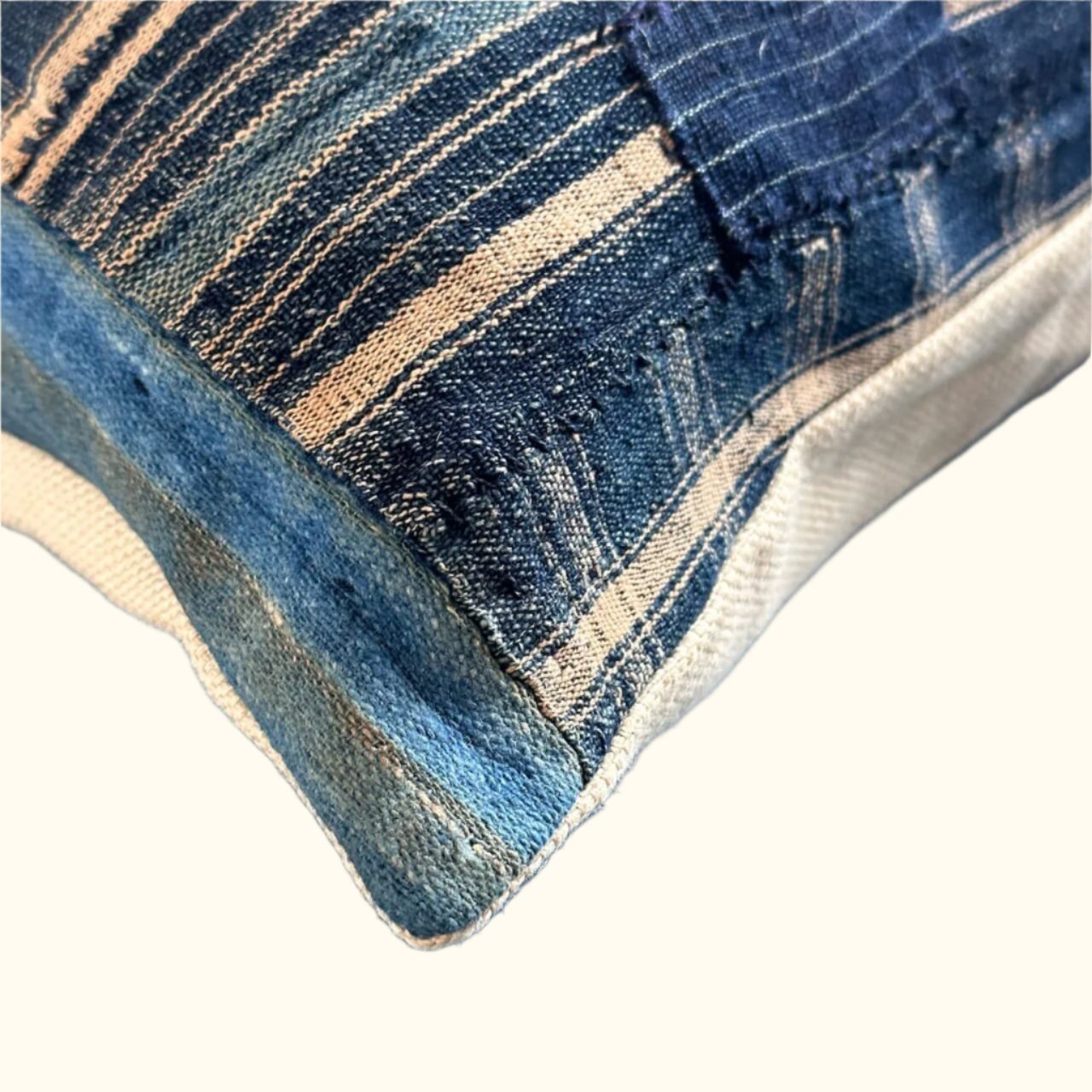 Woven Stripes Patch Coat Pillow - 20" x 20" - Africa - 160c