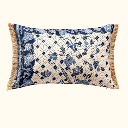Vintage Batik Pillow - 13" x 20" - Bali - 166e