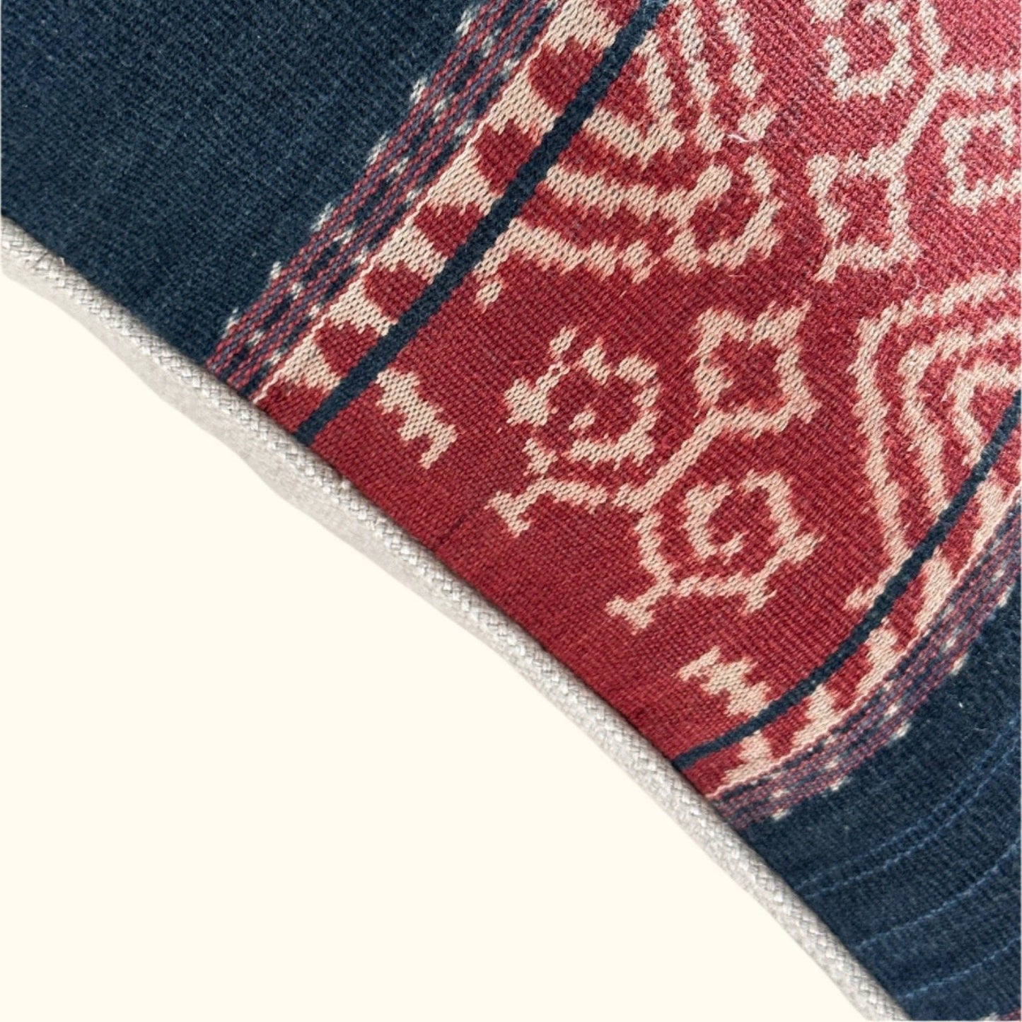 Vintage Ikat Pillow - 22" x 22" - Indonesia - 171b