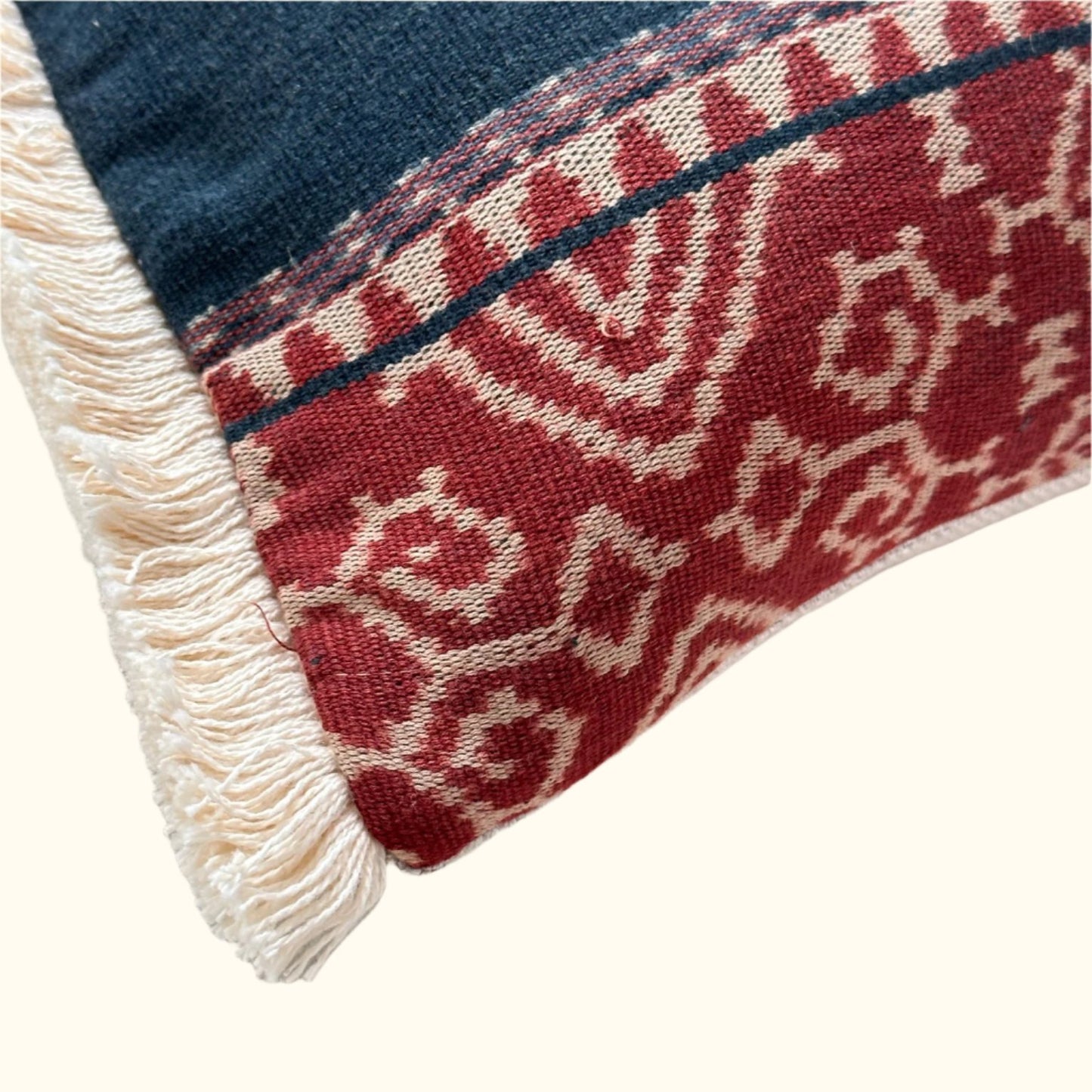Vintage Ikat Pillow - 13" x 20" - Indonesia - 171e