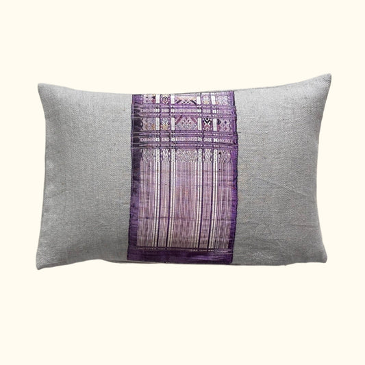 Thai Silk Runner Pillow - 13" x 20" - Thailand - 181c