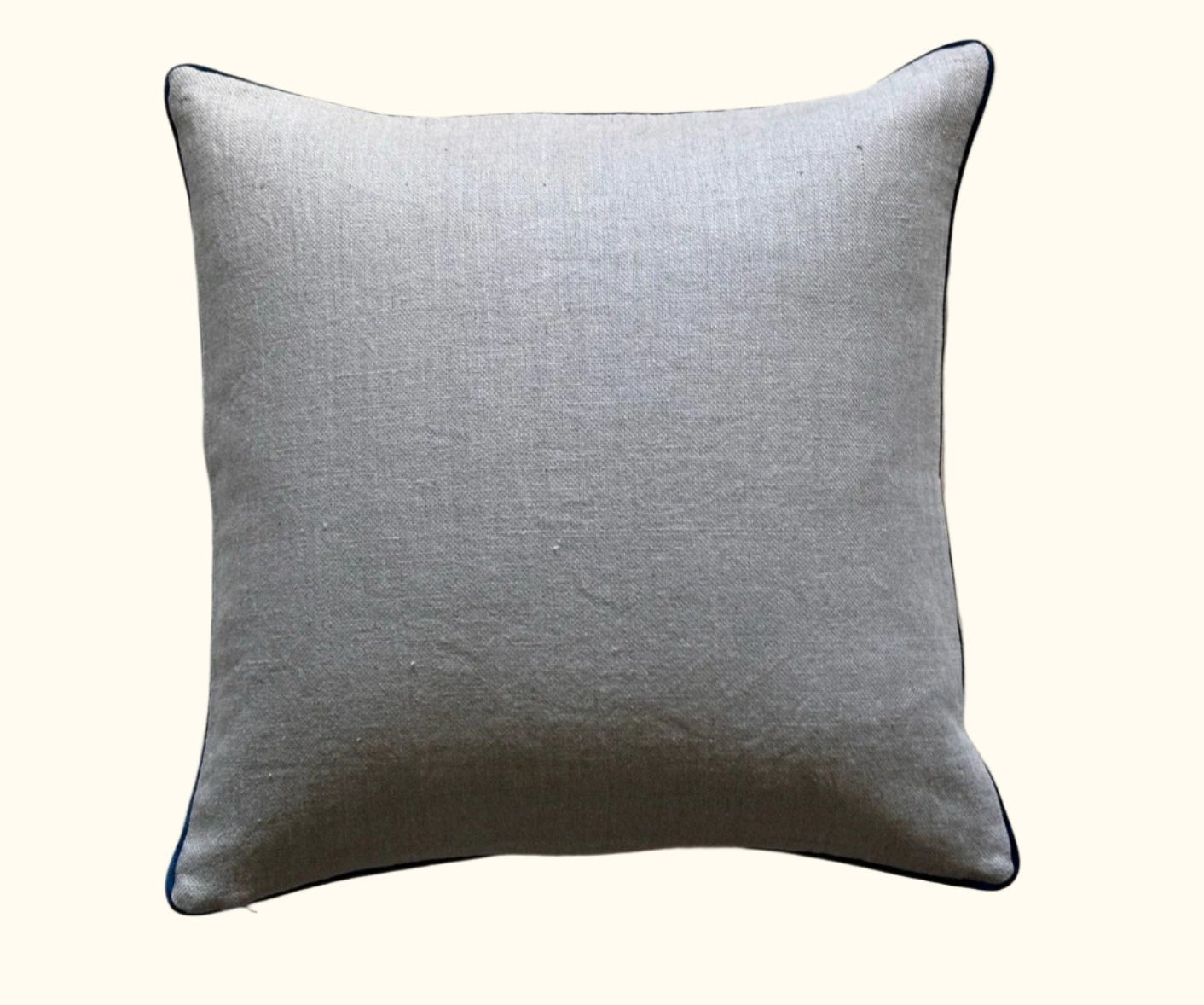 Vintage Wool Embroidery Pillow - 22" x 22" -187a