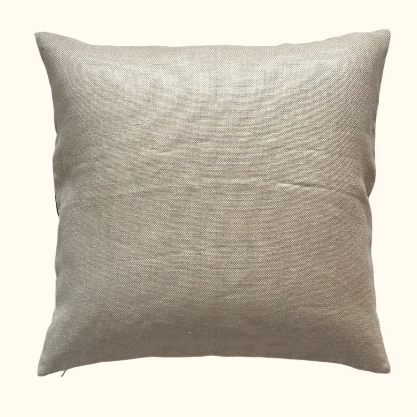 Vintage Linen Floral c. 1920's Pillow - 20" x 20" - England - 190b