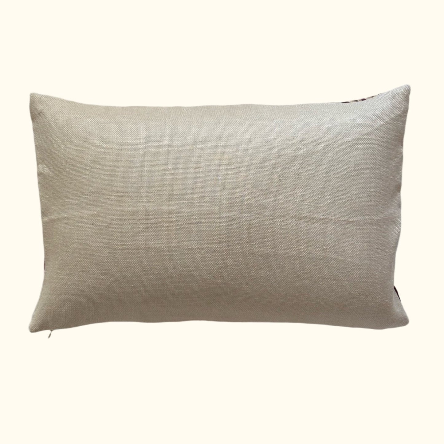 Vintage Linen Floral c. 1920's Pillow - 13" x 20" - England - 190c