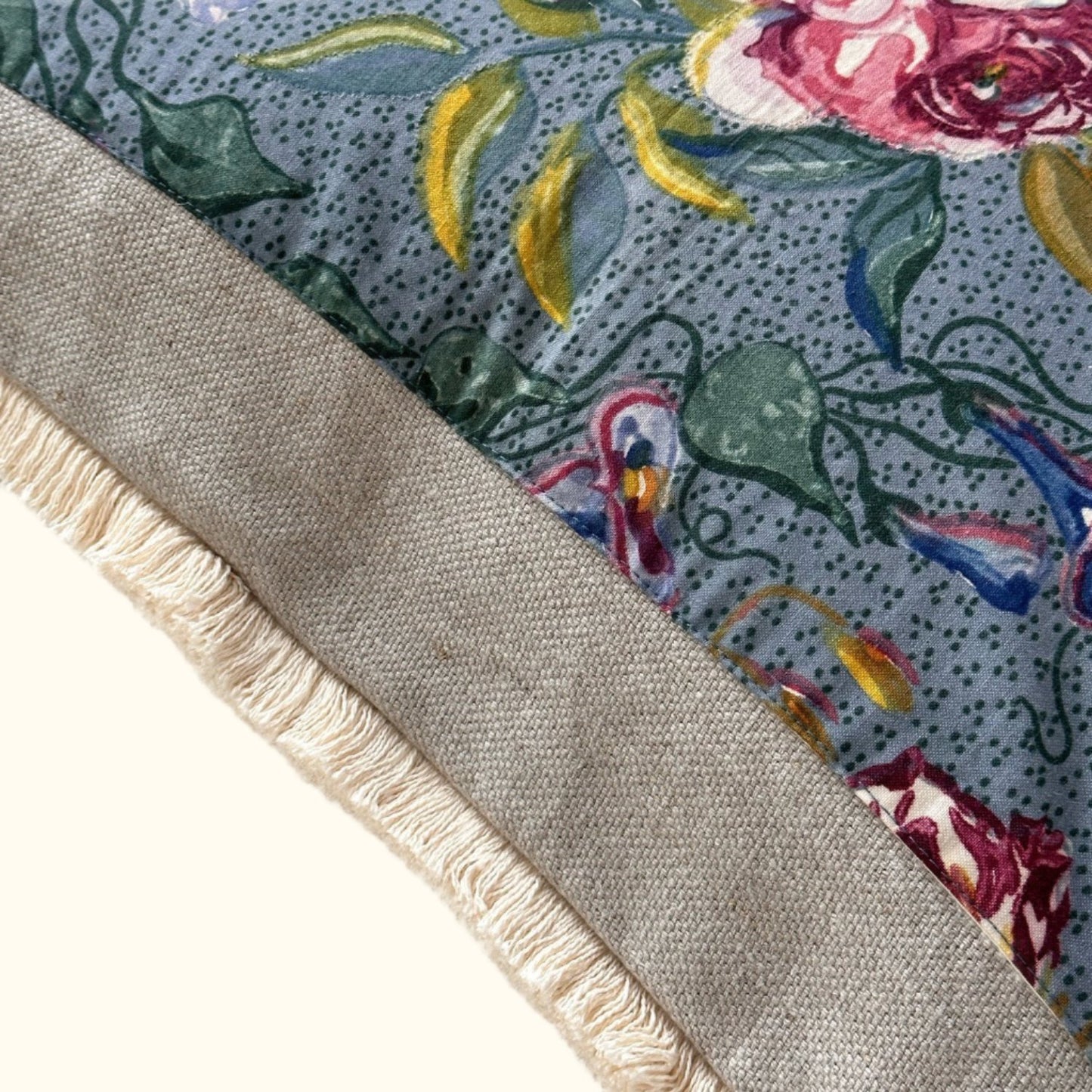 Vintage 1920's Botanical Print Pillow - 24" x 24" - England - 193a