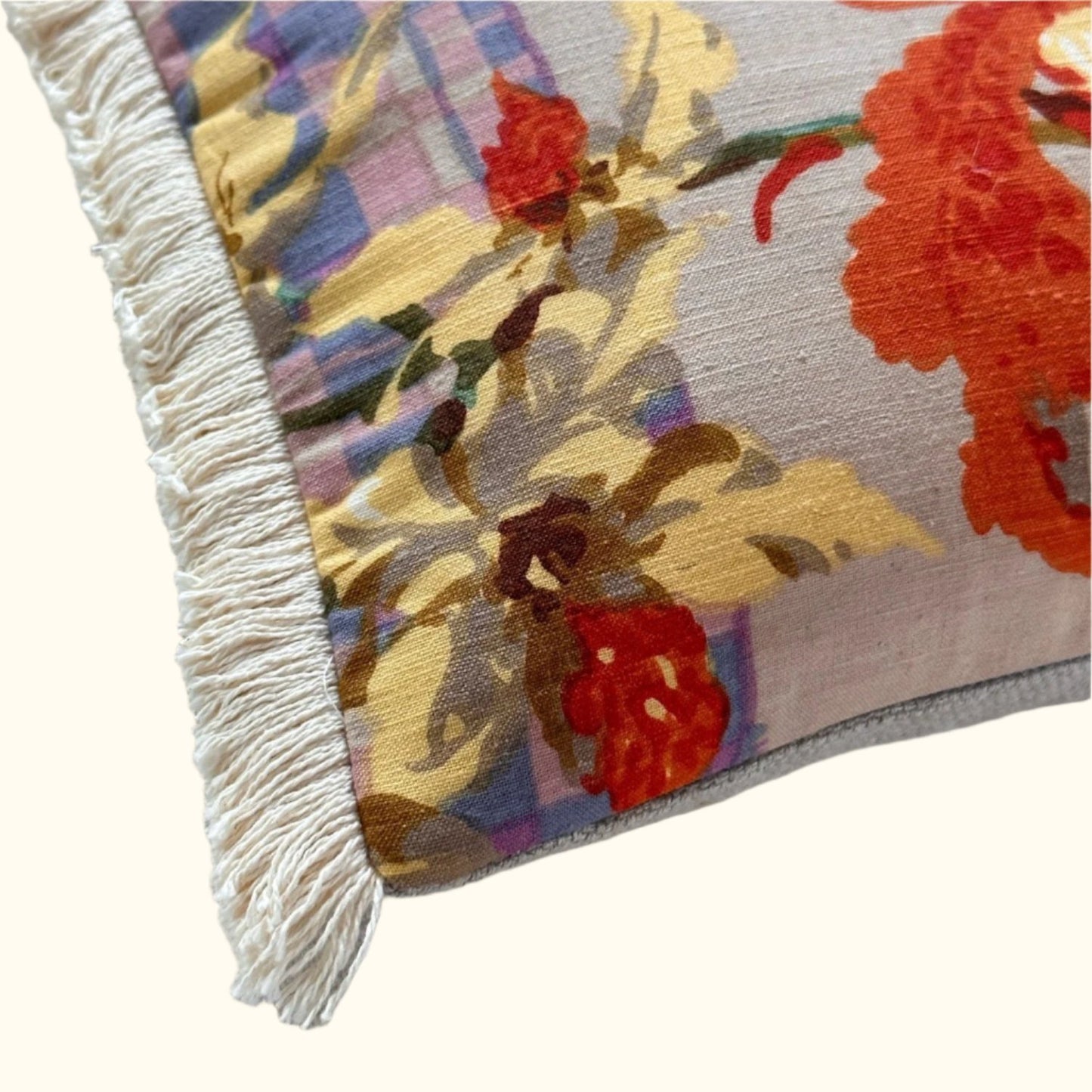 Vintage 1920's Botanical Print Pillow - 11" x 17" - England - 200b