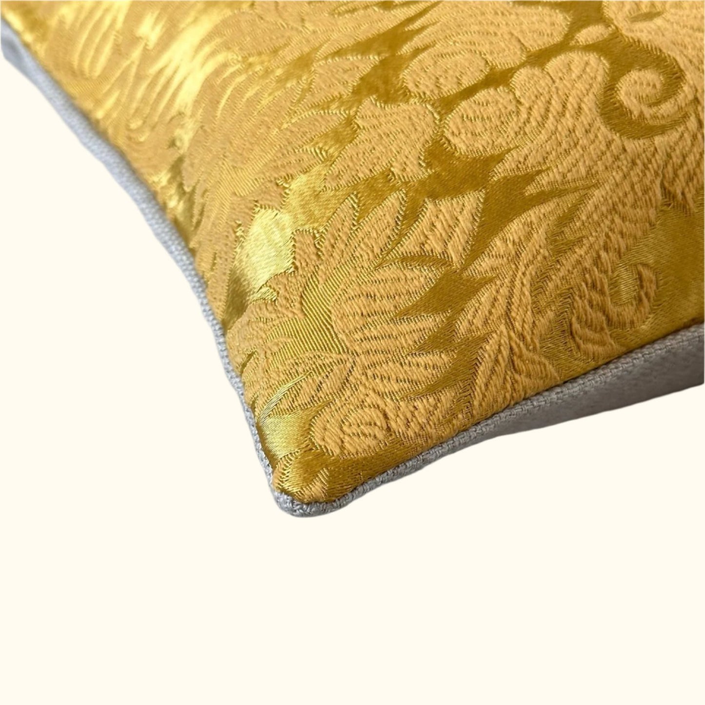 Antique Silk Damask c.1800's Pillow - 13" x 20" - Europe - 208b