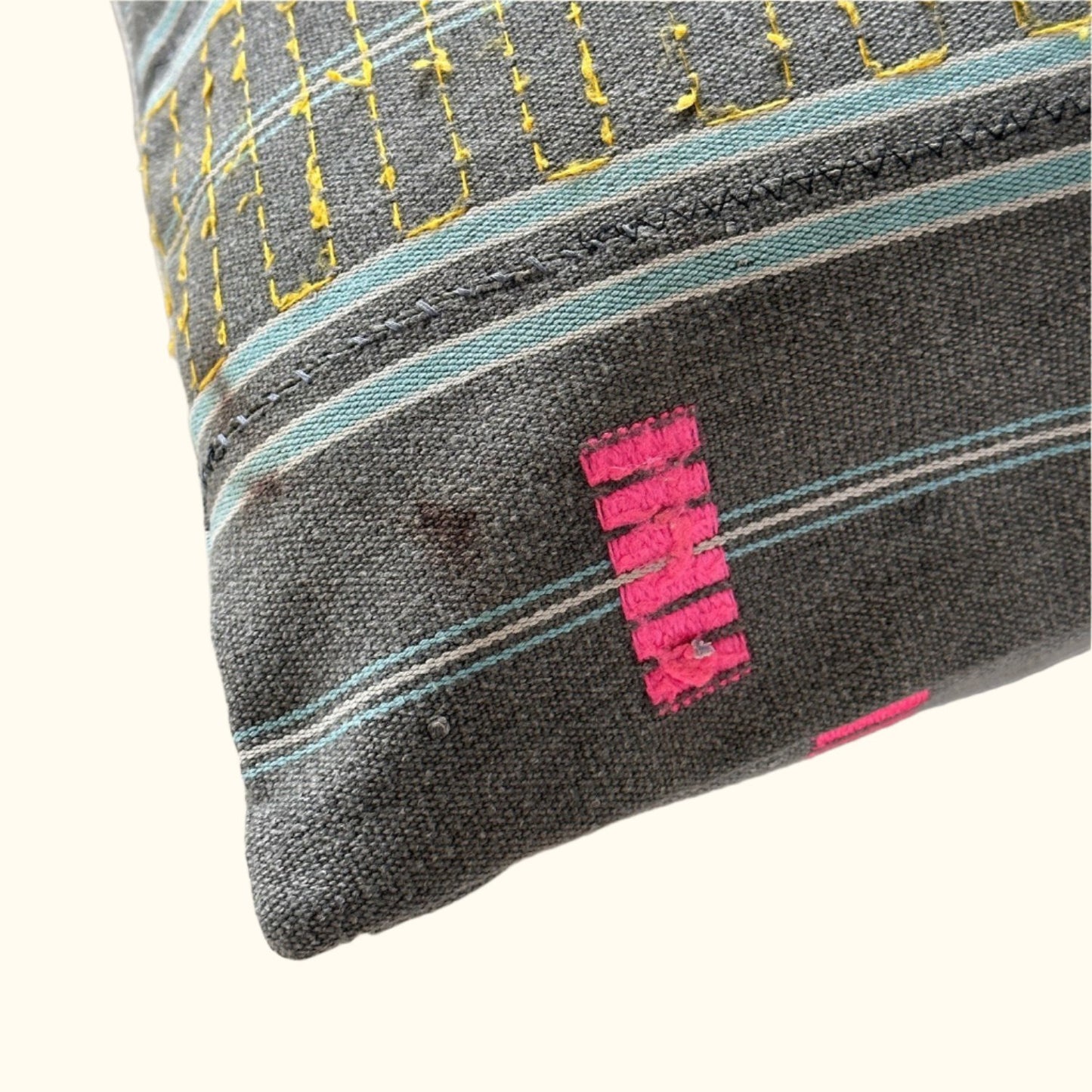 Kente Cloth Pillow - 22" x 22" - Ghana - 2141a