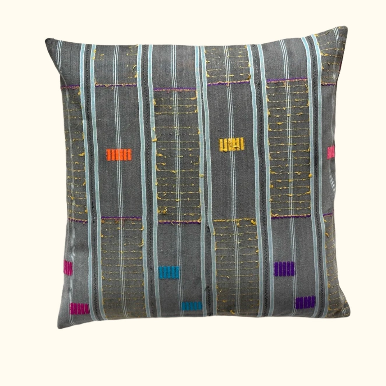 Kente Cloth Pillow - 22" x 22" - Ghana - 2141b