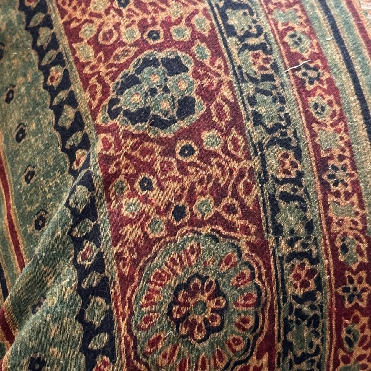 Woven / Block Printed Sari Pillow - 13x20 - India - 224b
