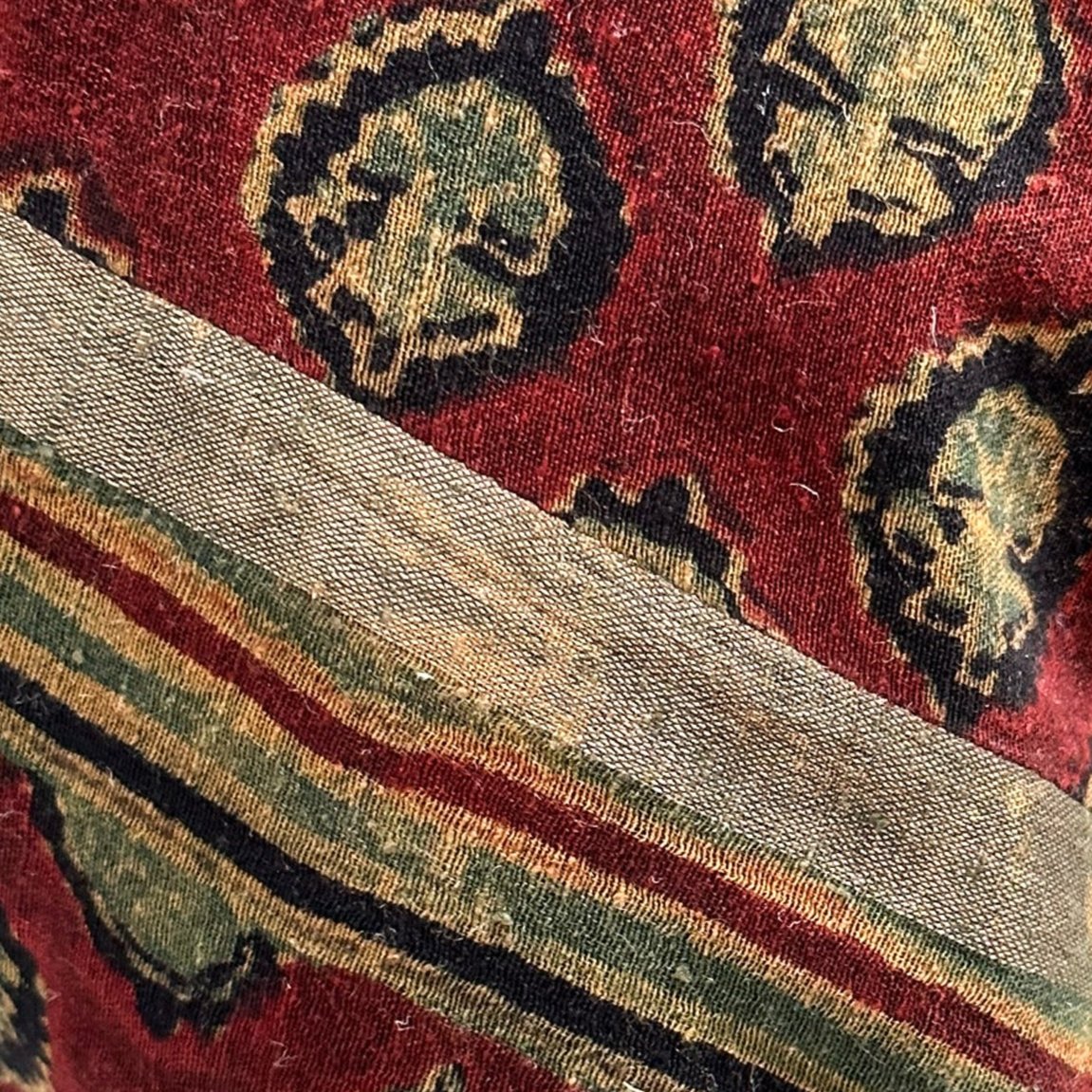 Woven / Block Printed Sari Pillow - 20x20 - India - 225b