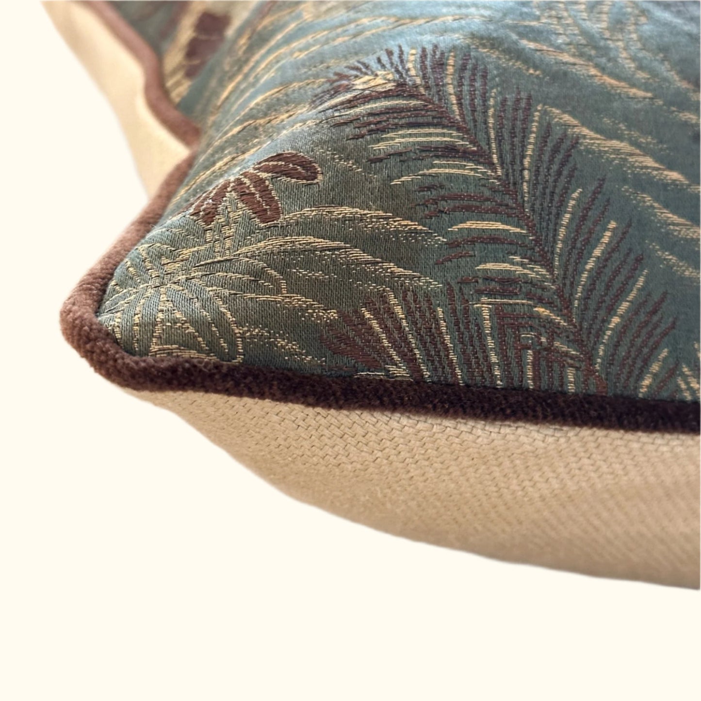 Antique Silk Brocade Pillow - 16x24 - Japan - 2572b